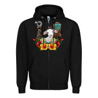 Black farm life sheep Zipper Hoodie - SublimationCraftShop
