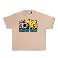 Burro Game day Soccer leopard flames fireball Urban Heavy Tee - HowdyJamesFarm