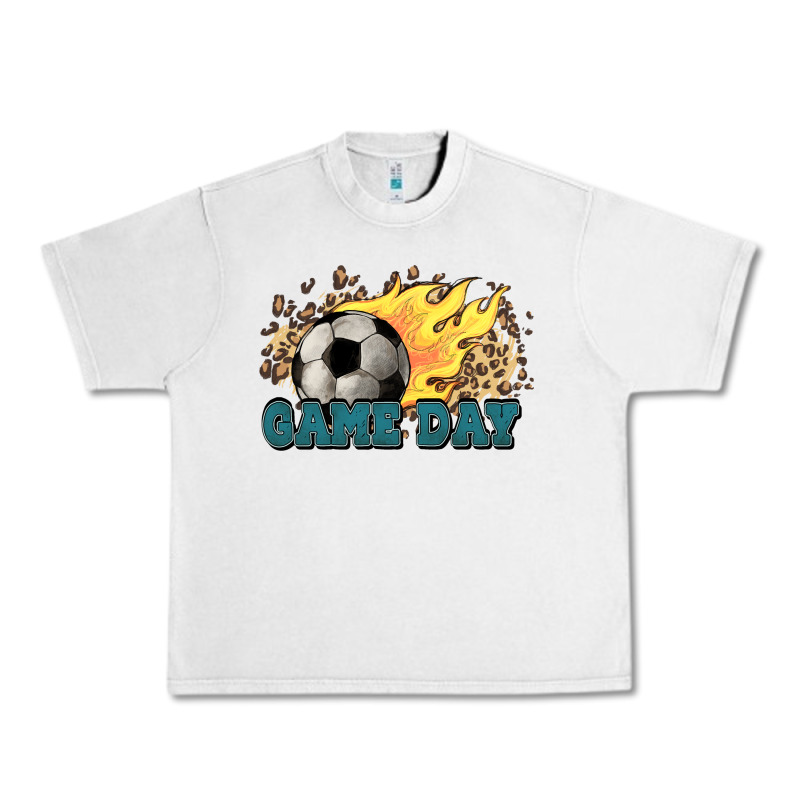 Game Day Soccer Leopard Flames Fireball Urban Heavy Tee by HowdyJamesFarm | Teevron