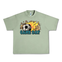 Oil Green Game day Soccer leopard flames fireball Urban Heavy Tee - HowdyJamesFarm