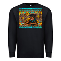 Black Rottweiler with western background Premium Sweatshirt - Artiststas