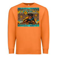 Carrot Rottweiler with western background Premium Sweatshirt - Artiststas