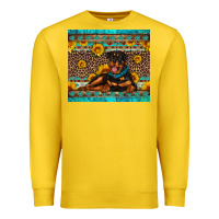 Lemon Rottweiler with western background Premium Sweatshirt - Artiststas