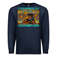 Navy Rottweiler with western background Premium Sweatshirt - Artiststas