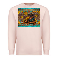 Pale Pink Rottweiler with western background Premium Sweatshirt - Artiststas
