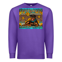 Purple Rottweiler with western background Premium Sweatshirt - Artiststas