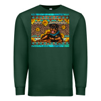 Sports Green Rottweiler with western background Premium Sweatshirt - Artiststas