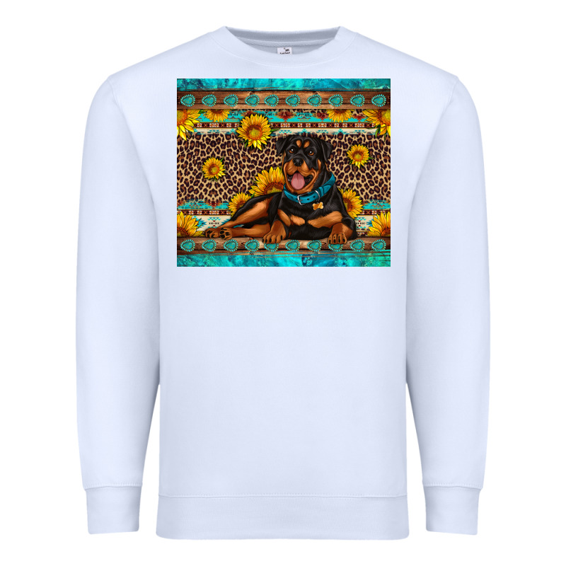 Rottweiler With Western Background Premium Sweatshirt by Artiststas | Teevron