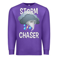 Purple Kids Storm Chaser Boys Storm Hunter Tornado Gift Premium Sweatshirt - minhPixels