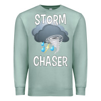 Seafoam Kids Storm Chaser Boys Storm Hunter Tornado Gift Premium Sweatshirt - minhPixels