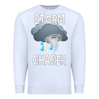 White Kids Storm Chaser Boys Storm Hunter Tornado Gift Premium Sweatshirt - minhPixels