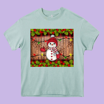 Snowman Christmas Heavy Core Tee Designed By Jahusdesignshop