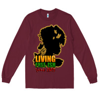 Burgundy Living free-ish since 1865 Long Sleeve Tee - HowdyJamesFarm