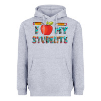 Heather Grey i love my students with pen and Heavyweight Hoodie - Artiststas