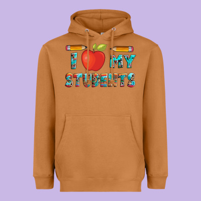 I Love My Students With Pen And Heavyweight Hoodie Designed By Artiststas