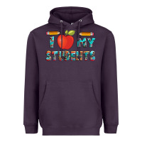 Plum i love my students with pen and Heavyweight Hoodie - Artiststas