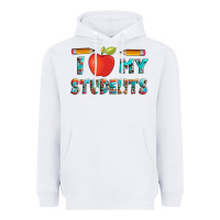 White i love my students with pen and Heavyweight Hoodie - Artiststas
