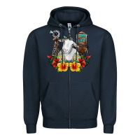 Navy farm life sheep Zipper Hoodie - SublimationCraftShop