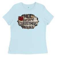 Baby Blue I Just Want To Drink Hot Cocoa Ladies Tee - Bettercallsaul