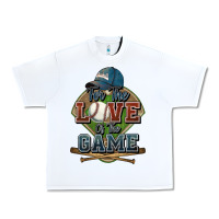 White for the love of the game baseball Urban Heavy Tee - HowdyJamesFarm