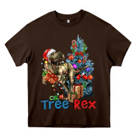 Chocolate Brown Tree Rex T-Rex Heavy Core Tee - LillyAllenDesigns