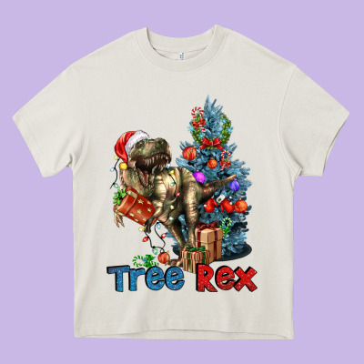 Tree Rex T-rex Heavy Core Tee Designed By Lillyallendesigns