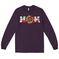 Plum Tie dye sunflower Mom Mother's Day Long Sleeve Tee - HowdyJamesFarm