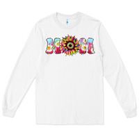 White Tie dye sunflower Mom Mother's Day Long Sleeve Tee - HowdyJamesFarm
