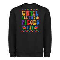 Black Until all the pieces fit Heavyweight Sweatshirt - CowhideDigitalArt