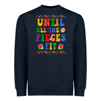 Navy Until all the pieces fit Heavyweight Sweatshirt - CowhideDigitalArt