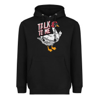 Black Talk To Me- Funny Goose Tee- Funny Goose Gifts Premium Heavyweight Hoodie - minhPixels