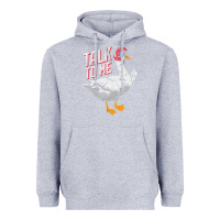 Heather Grey Talk To Me- Funny Goose Tee- Funny Goose Gifts Premium Heavyweight Hoodie - minhPixels
