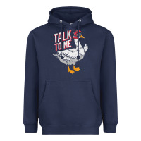 Navy Talk To Me- Funny Goose Tee- Funny Goose Gifts Premium Heavyweight Hoodie - minhPixels