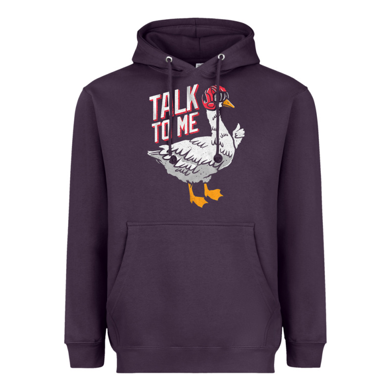 Talk To Me- Funny Goose Tee- Funny Goose Gifts Premium Heavyweight Hoodie by minhPixels | Teevron