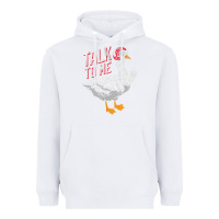 White Talk To Me- Funny Goose Tee- Funny Goose Gifts Premium Heavyweight Hoodie - minhPixels