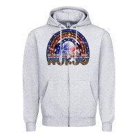 Heather Grey american nurse Zipper Hoodie - SublimationCraftShop