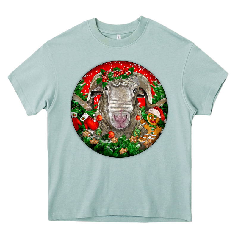 Christmas Rambouillet Sheep Heavy Core Tee by LillyAllenDesigns | Teevron