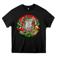Black christmas rambouillet sheep Heavy Core Tee - LillyAllenDesigns