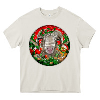 Cream christmas rambouillet sheep Heavy Core Tee - LillyAllenDesigns