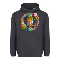 Smoke floral peace sign with gemstone Heavyweight Hoodie - Artiststas