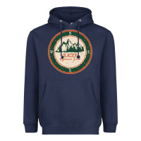 Navy Glacier National Park Heavyweight Hoodie - minhPixels