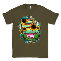Army Green Georgia Map Sunflower Cactus Serape Classic Tee - RanaPortraitStore