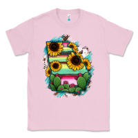 Bubblegum Pink Georgia Map Sunflower Cactus Serape Classic Tee - RanaPortraitStore