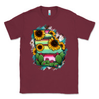 Burgundy Georgia Map Sunflower Cactus Serape Classic Tee - RanaPortraitStore