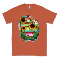 Copper Georgia Map Sunflower Cactus Serape Classic Tee - RanaPortraitStore