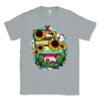Heather Grey Georgia Map Sunflower Cactus Serape Classic Tee - RanaPortraitStore