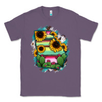 Lavender Georgia Map Sunflower Cactus Serape Classic Tee - RanaPortraitStore