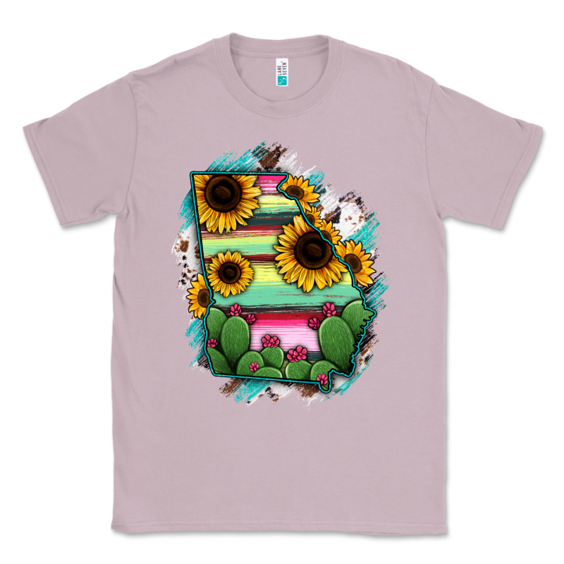 Georgia Map Sunflower Cactus Serape Classic Tee by RanaPortraitStore | Teevron