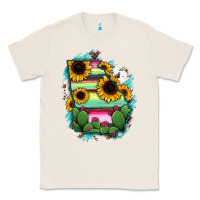 Natural Georgia Map Sunflower Cactus Serape Classic Tee - RanaPortraitStore
