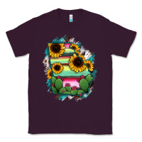 Plum Georgia Map Sunflower Cactus Serape Classic Tee - RanaPortraitStore